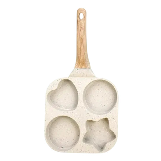 4-Cup Non-Stick Aluminum Egg Frying Pan | Multi-Shape Breakfast Skillet thumbnail 1