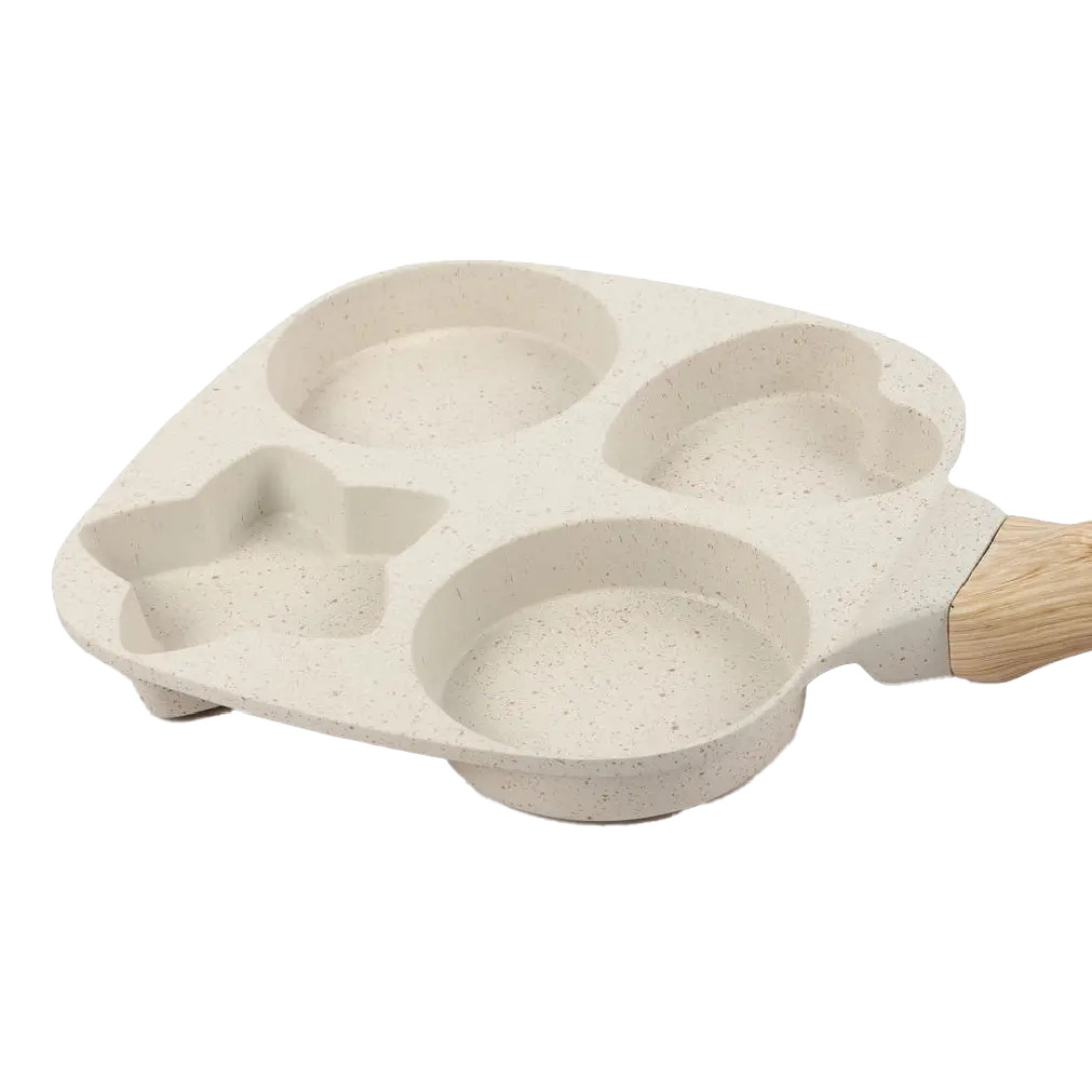 4-Cup Non-Stick Aluminum Egg Frying Pan | Multi-Shape Breakfast Skillet thumbnail 2