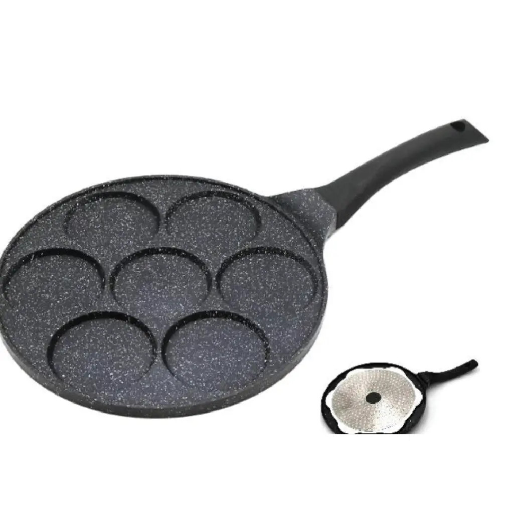 7-Hole Premium Non-Stick Breakfast Pancake & Egg Frying Pan thumbnail 4