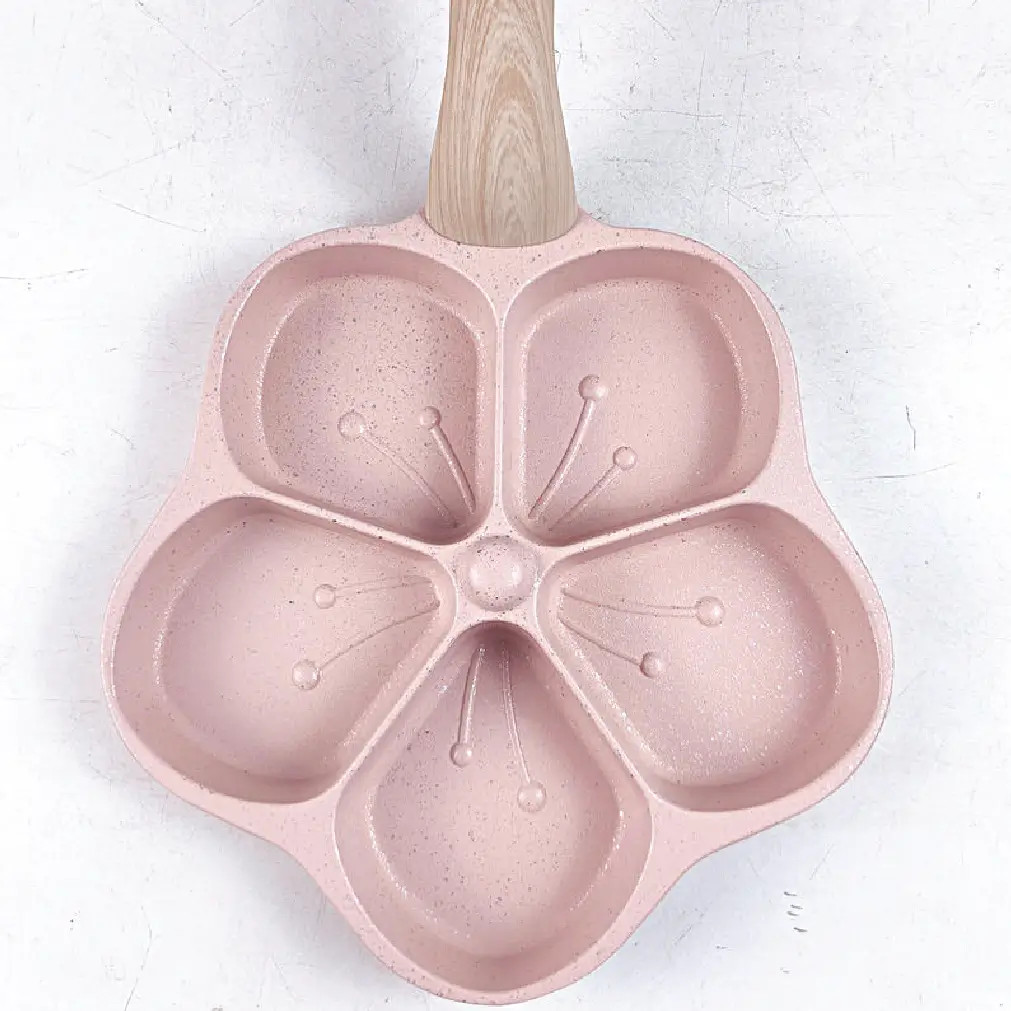 Peach Flower 5-Hole Non-Stick Egg Frying Pan thumbnail 2
