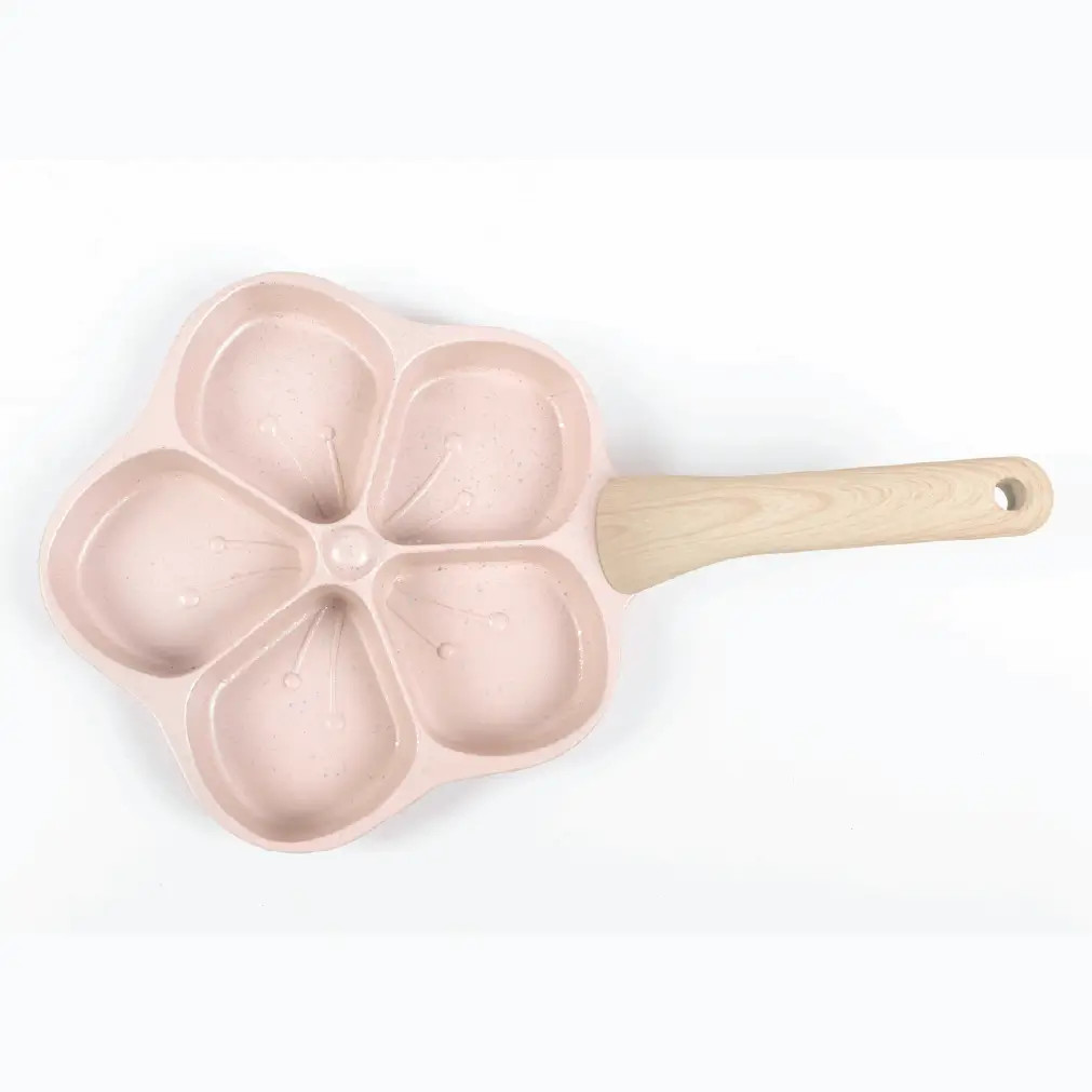 Peach Flower 5-Hole Non-Stick Egg Frying Pan thumbnail 4