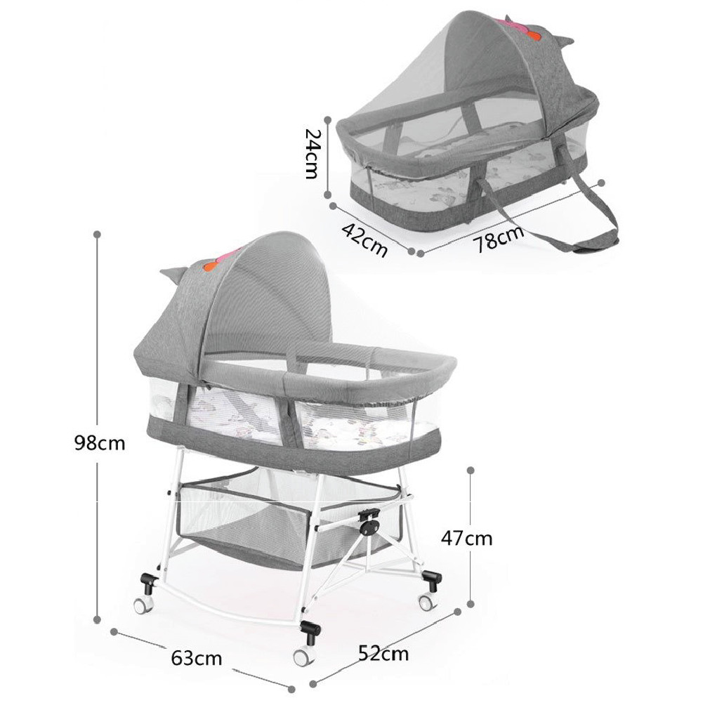ComfortNest 2-in-1 Portable Rocking Baby Cradle thumbnail 5
