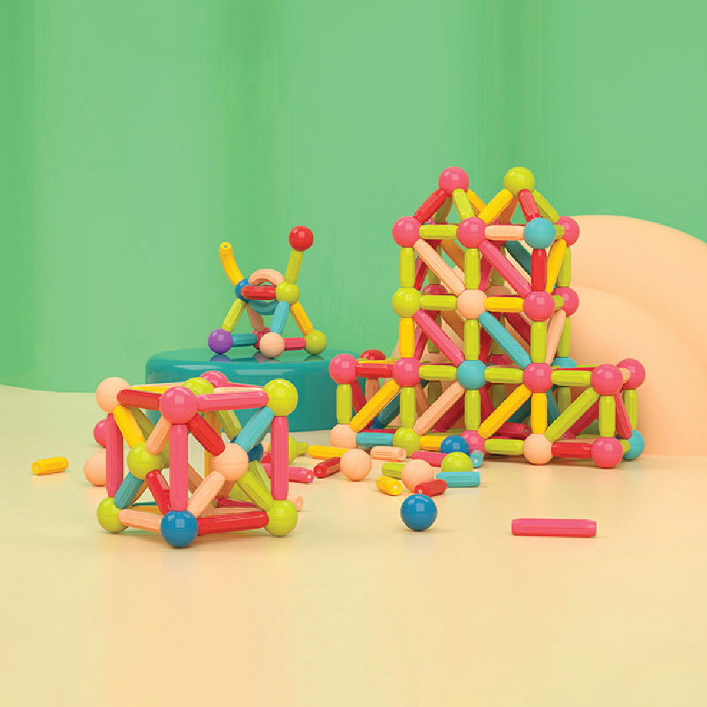Magnetic Building Sticks Set (64 Pcs) thumbnail 2