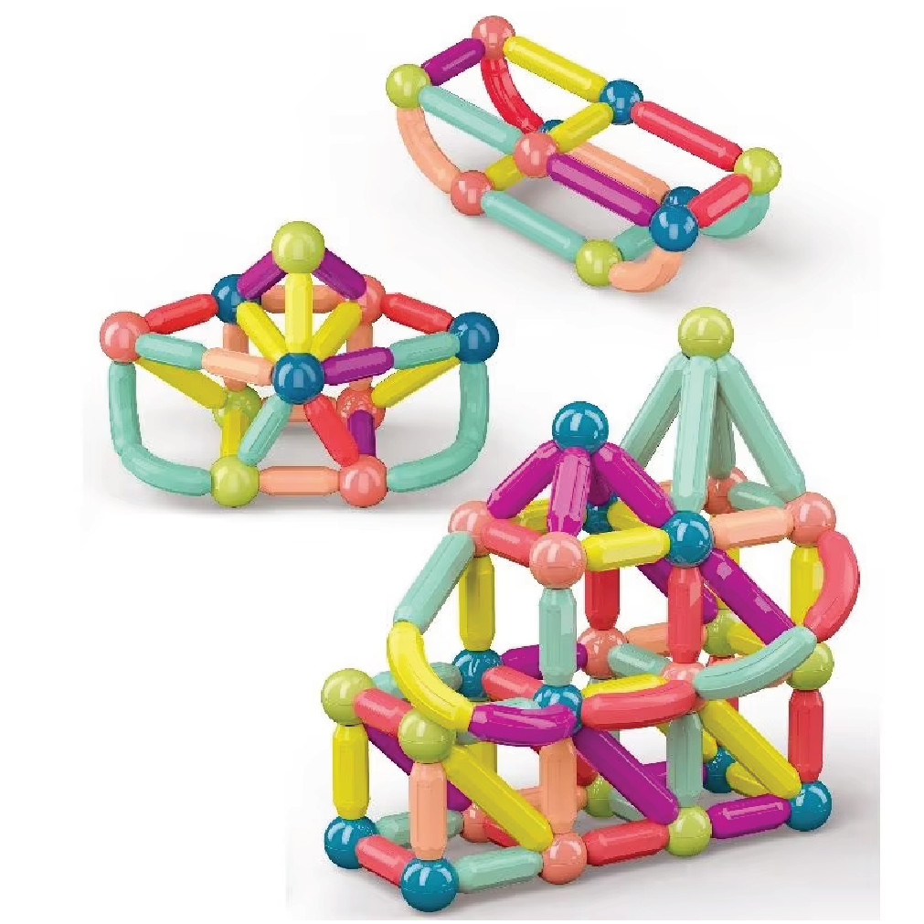 Magnetic Building Sticks Set (64 Pcs) thumbnail 3