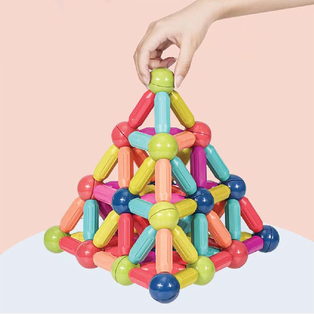 Magnetic Building Sticks Set (64 Pcs) thumbnail 5