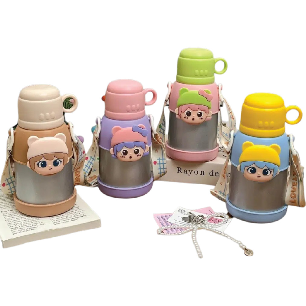 Kids Thermos Bottle 316 Stainless Steel – Leakproof Straw Cute thumbnail 10