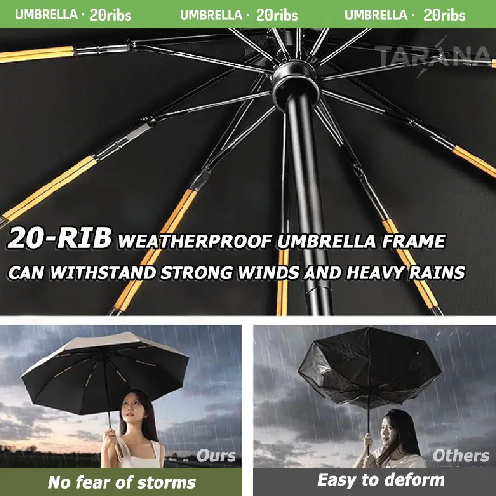 Automatic Storm Umbrella Bangladesh – Premium Windproof UV Protection thumbnail 2